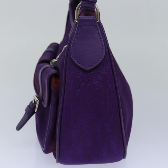 Christian Dior Purple Trotter Canvas Shoulder Bag - Picture 4 of 16